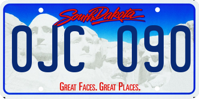 SD license plate 0JCO90