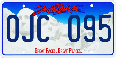 SD license plate 0JCO95