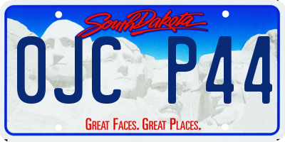 SD license plate 0JCP44