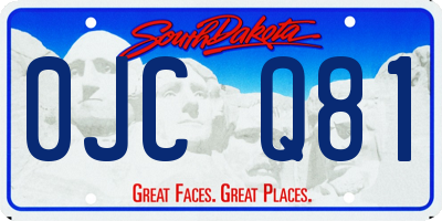 SD license plate 0JCQ81