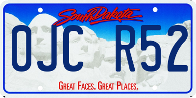 SD license plate 0JCR52