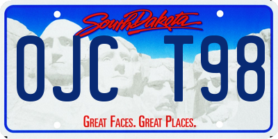SD license plate 0JCT98
