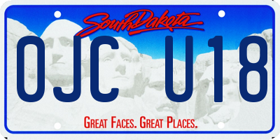 SD license plate 0JCU18