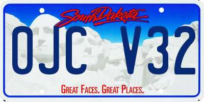 SD license plate 0JCV32