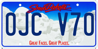 SD license plate 0JCV70