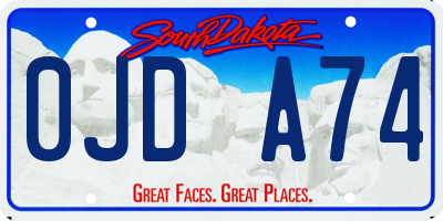 SD license plate 0JDA74