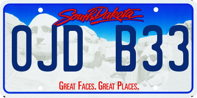 SD license plate 0JDB33
