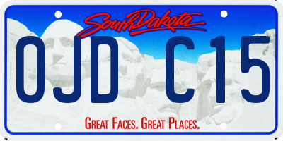 SD license plate 0JDC15