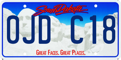SD license plate 0JDC18