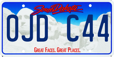 SD license plate 0JDC44