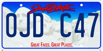 SD license plate 0JDC47