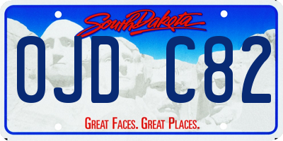 SD license plate 0JDC82