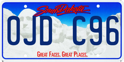 SD license plate 0JDC96
