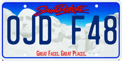 SD license plate 0JDF48