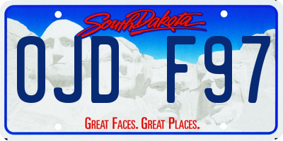 SD license plate 0JDF97