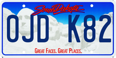 SD license plate 0JDK82