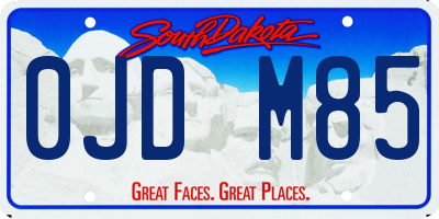 SD license plate 0JDM85