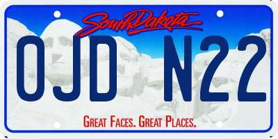 SD license plate 0JDN22