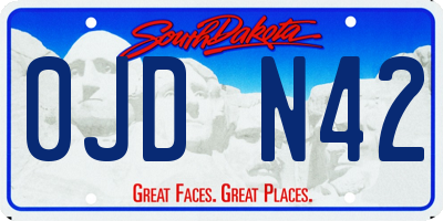 SD license plate 0JDN42