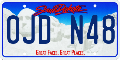 SD license plate 0JDN48