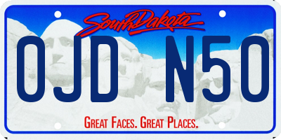 SD license plate 0JDN50