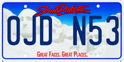SD license plate 0JDN53