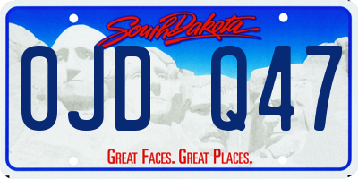 SD license plate 0JDQ47
