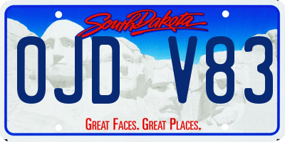 SD license plate 0JDV83