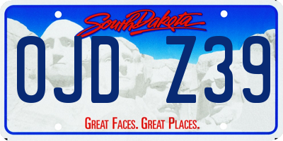 SD license plate 0JDZ39