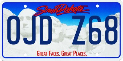 SD license plate 0JDZ68