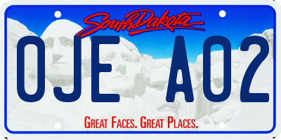 SD license plate 0JEA02