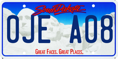 SD license plate 0JEA08
