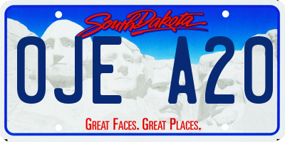 SD license plate 0JEA20