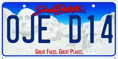 SD license plate 0JED14