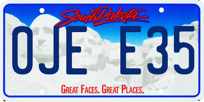 SD license plate 0JEE35