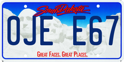SD license plate 0JEE67