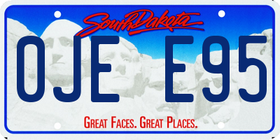 SD license plate 0JEE95