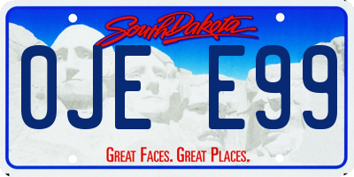 SD license plate 0JEE99