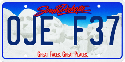 SD license plate 0JEF37