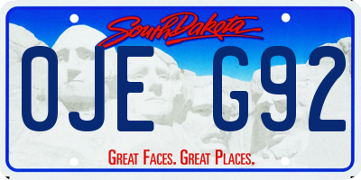 SD license plate 0JEG92