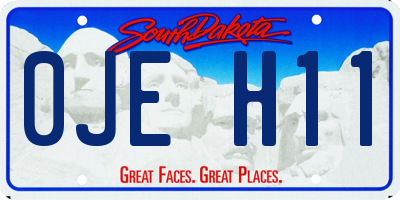 SD license plate 0JEH11