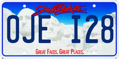 SD license plate 0JEI28