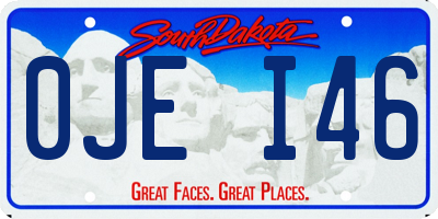 SD license plate 0JEI46