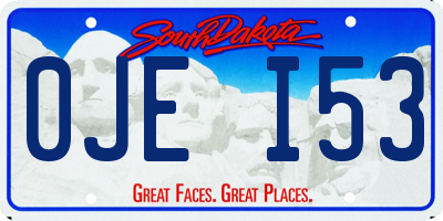 SD license plate 0JEI53