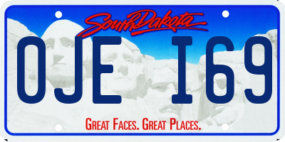 SD license plate 0JEI69