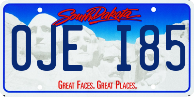 SD license plate 0JEI85