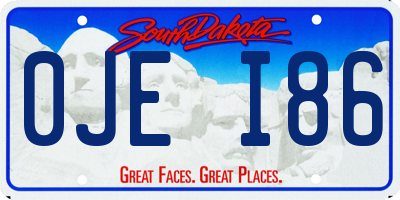 SD license plate 0JEI86