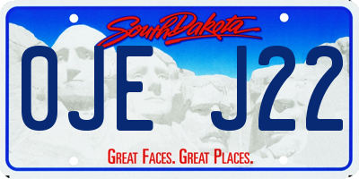 SD license plate 0JEJ22