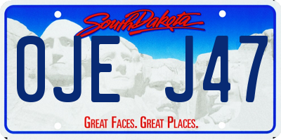SD license plate 0JEJ47