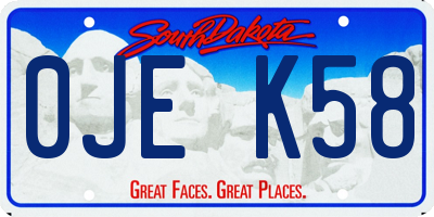 SD license plate 0JEK58